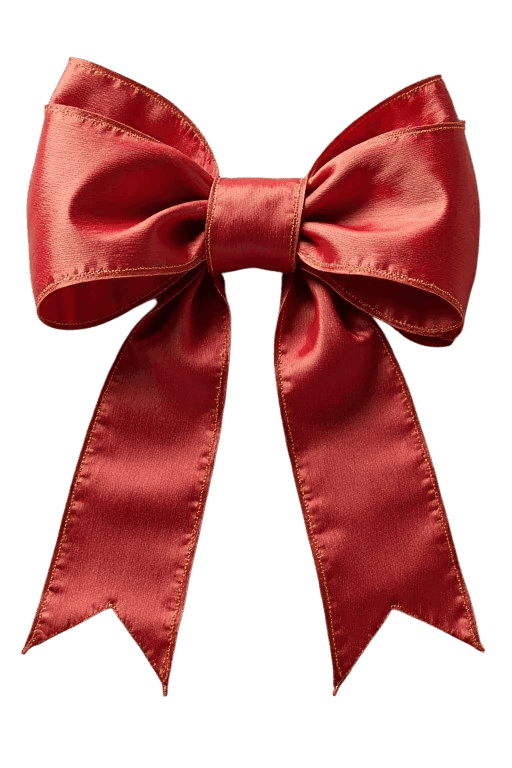 Red Satin Bow Transparent Background